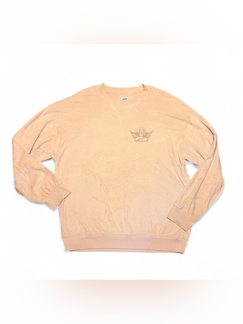 Boys Lie Terry Cloth Hopeless Romantic Cupid Crewneck Sweatshirt